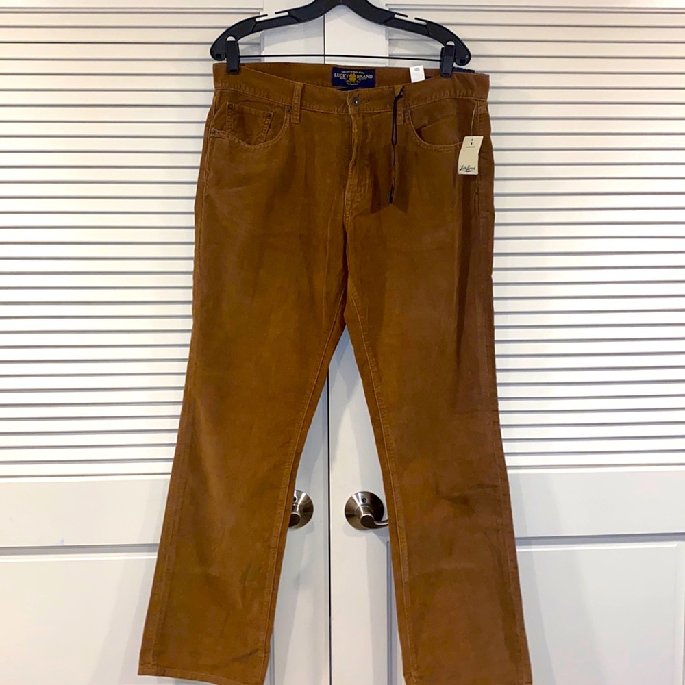 Lucky Brand NWT 221 Original Straight Corduroy Pants Size 34
